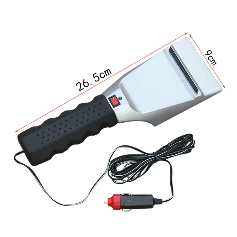 Windshield Snow Scraper Electric 12V Heated Microfiber Brush