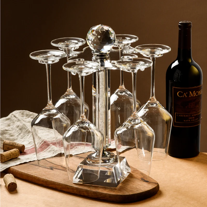 Wine Glass Holder Rotating Crystal Glass Display