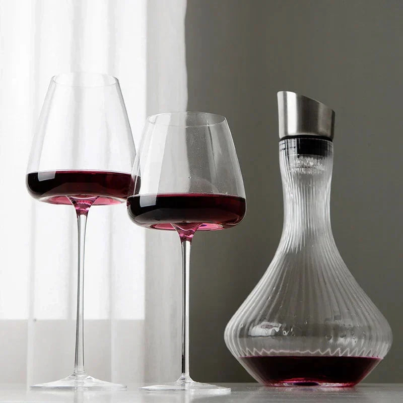 Wine Glasses Handmade Lead-Free Crystal Stemmed Design