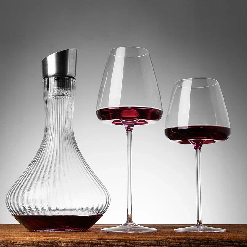 Wine Glasses Handmade Lead-Free Crystal Stemmed Design