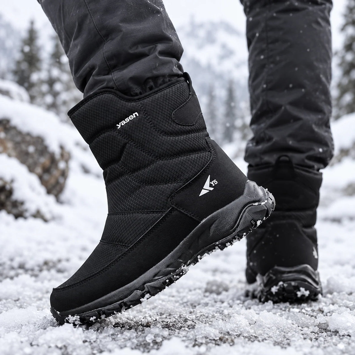 Winter Boots Water-Repellent Plush-Lined Non-Slip Sole