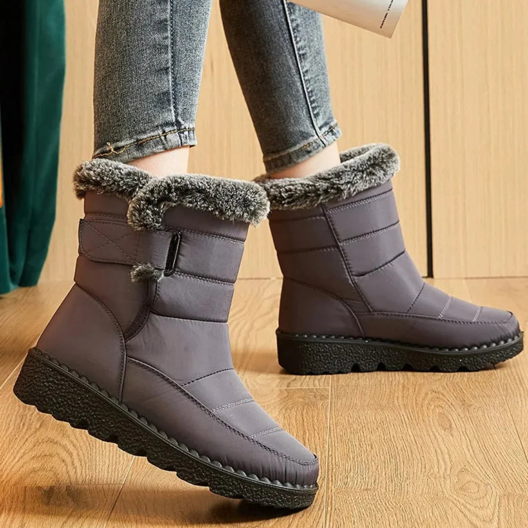 Winter Boots Water-Resistant Plush Lining Non-Slip Tread