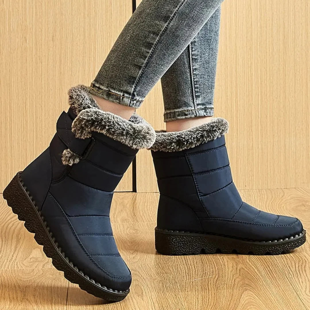 Winter Boots Water-Resistant Plush Lining Non-Slip Tread