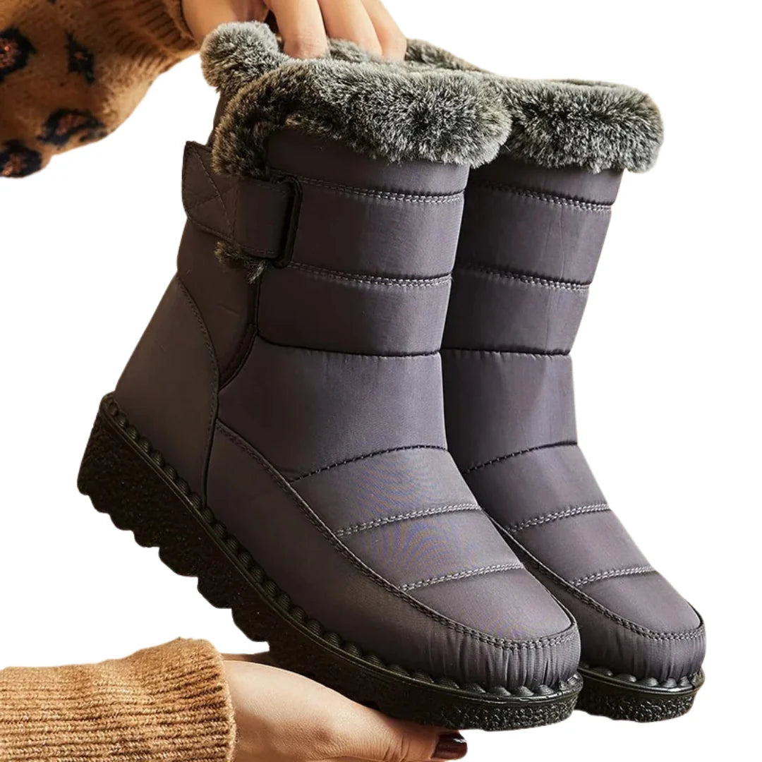 Winter Boots Water-Resistant Plush Lining Non-Slip Tread