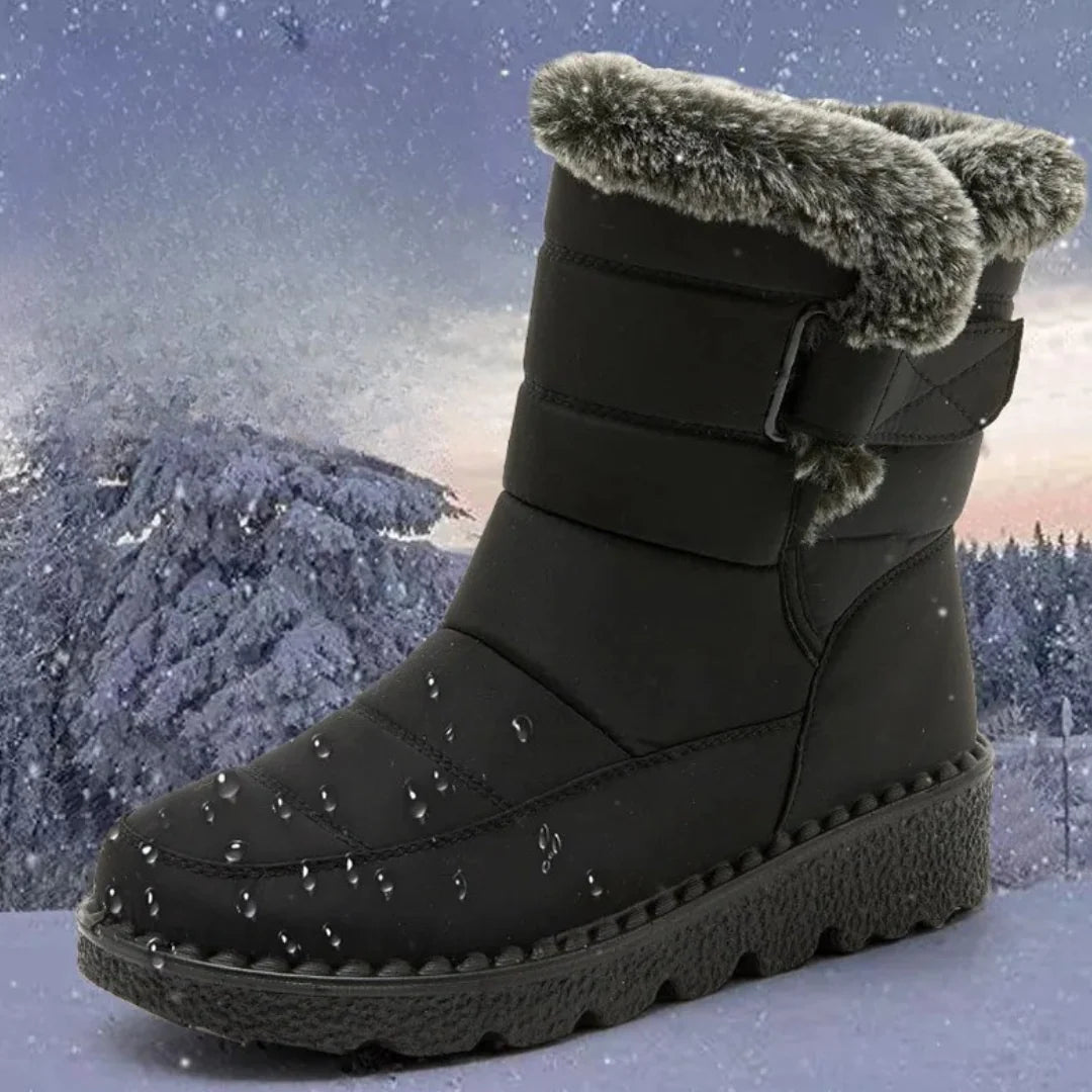 Winter Boots Water-Resistant Plush Lining Non-Slip Tread