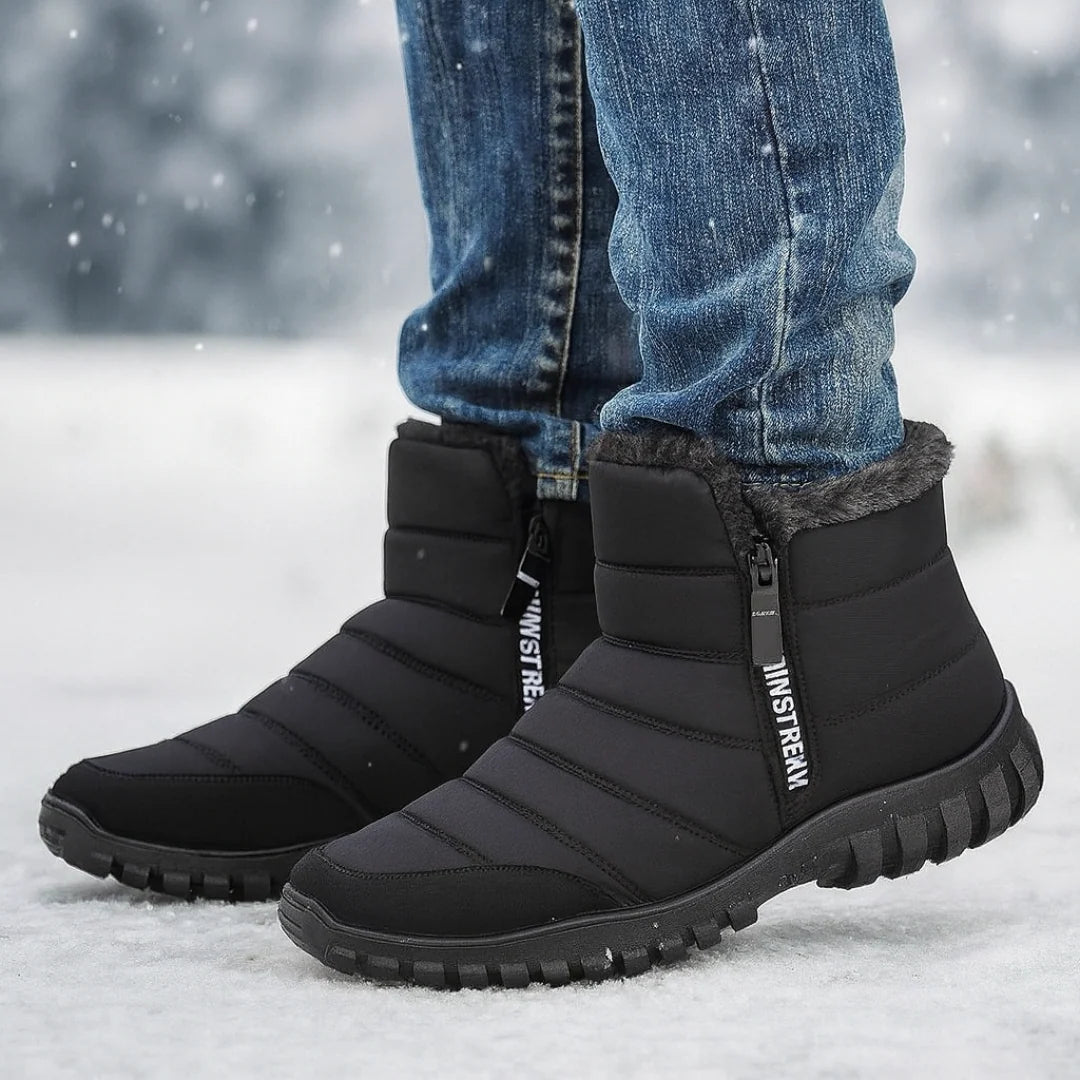 Winter Boots Waterproof Side Zip Warm Lining Non-Slip Grip