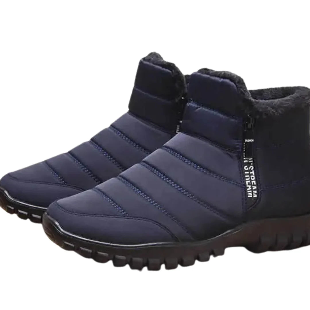 Winter Boots Waterproof Side Zip Warm Lining Non-Slip Grip