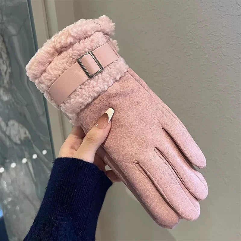 Winter Gloves Fleece-Lined Windproof Touchscreen-Compatible