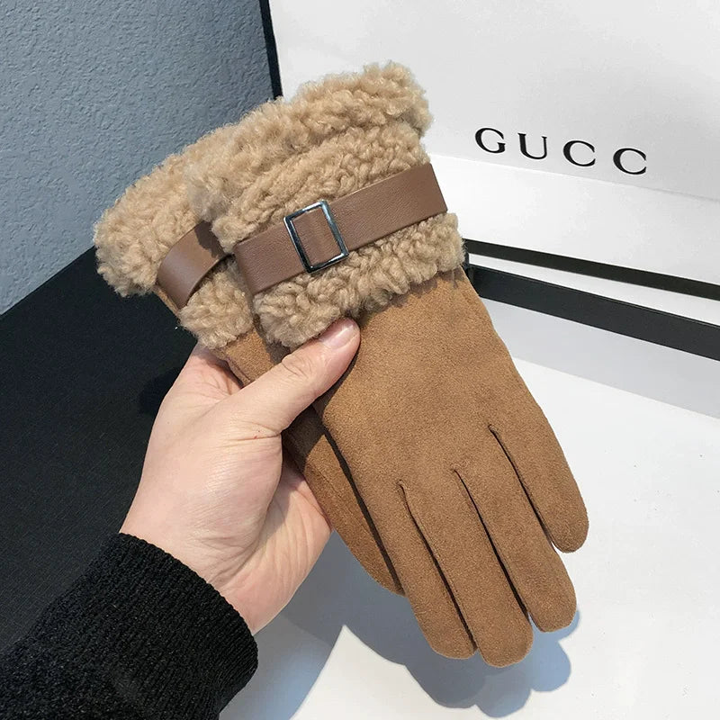 Winter Gloves Fleece-Lined Windproof Touchscreen-Compatible