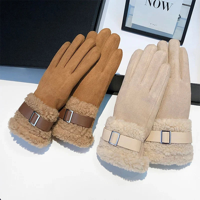 Winter Gloves Fleece-Lined Windproof Touchscreen-Compatible