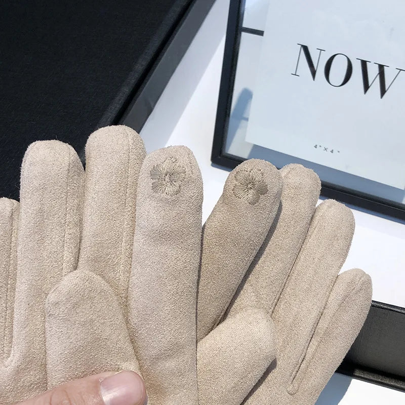 Winter Gloves Fleece-Lined Windproof Touchscreen-Compatible