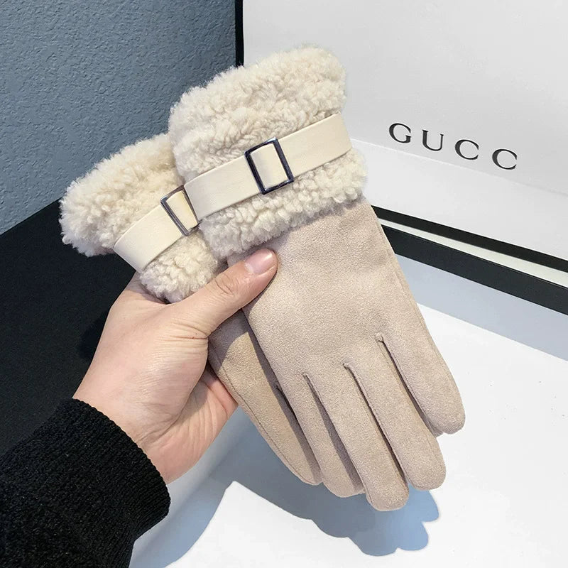 Winter Gloves Fleece-Lined Windproof Touchscreen-Compatible