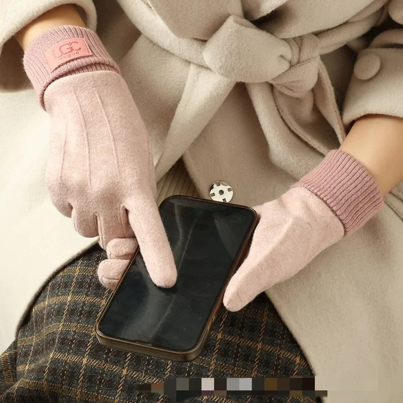 Winter Gloves Touchscreen Compatible Wool Blend Insulated
