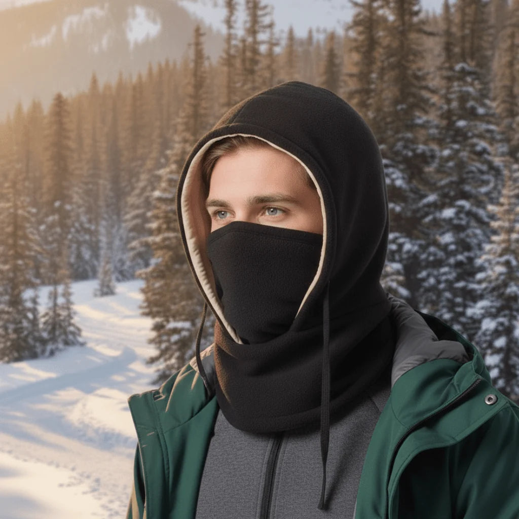 Winter Hat Windproof Fleece Lined Face & Neck Coverage