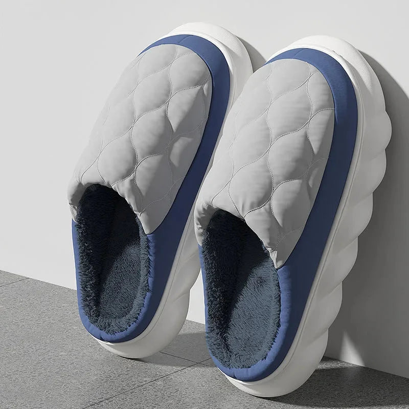 Winter Slippers Plush-Lined Waterproof Non-Slip Sole