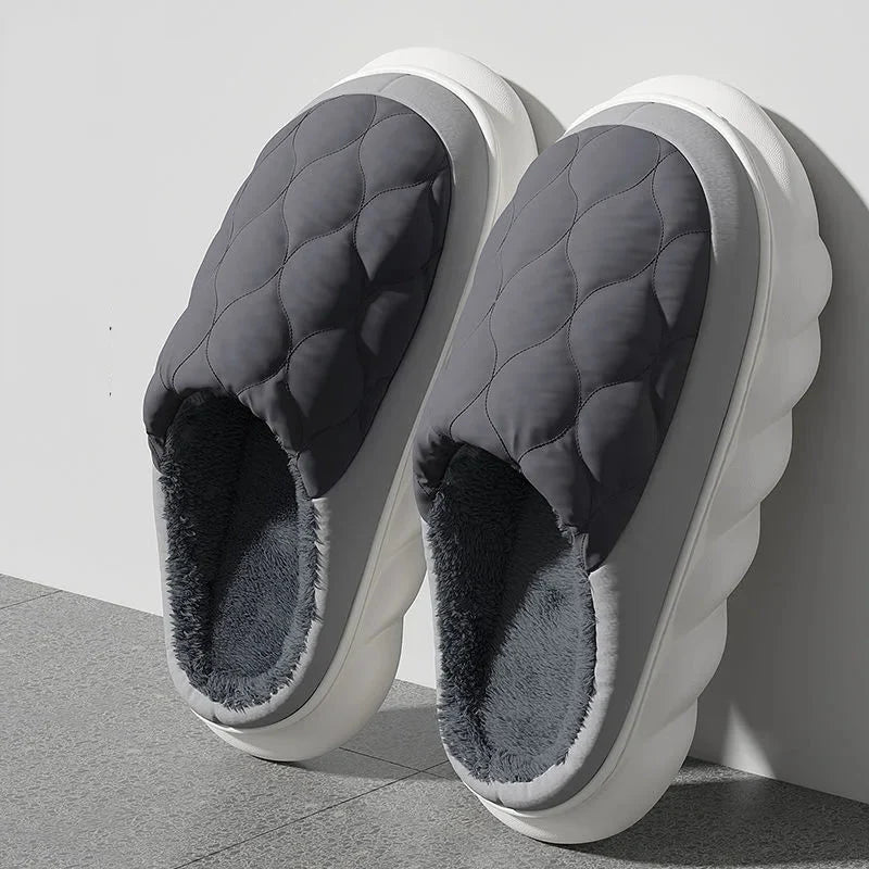 Winter Slippers Plush-Lined Waterproof Non-Slip Sole