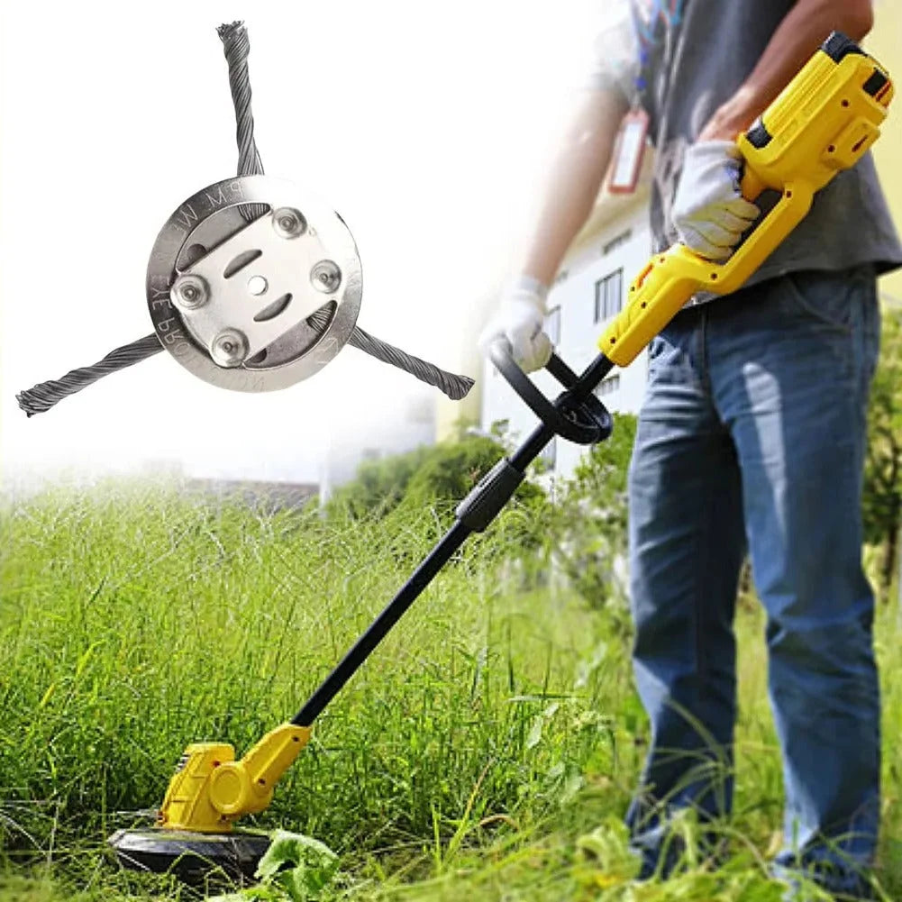 Wire Brush Trimmer Head 6-Inch Steel Wire