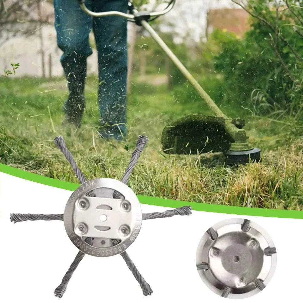 Wire Brush Trimmer Head 6-Inch Steel Wire