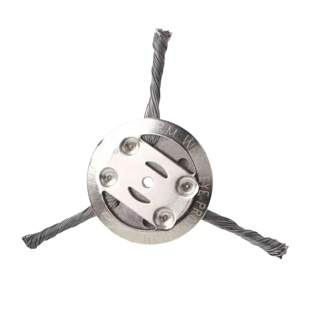 Wire Brush Trimmer Head 6-Inch Steel Wire