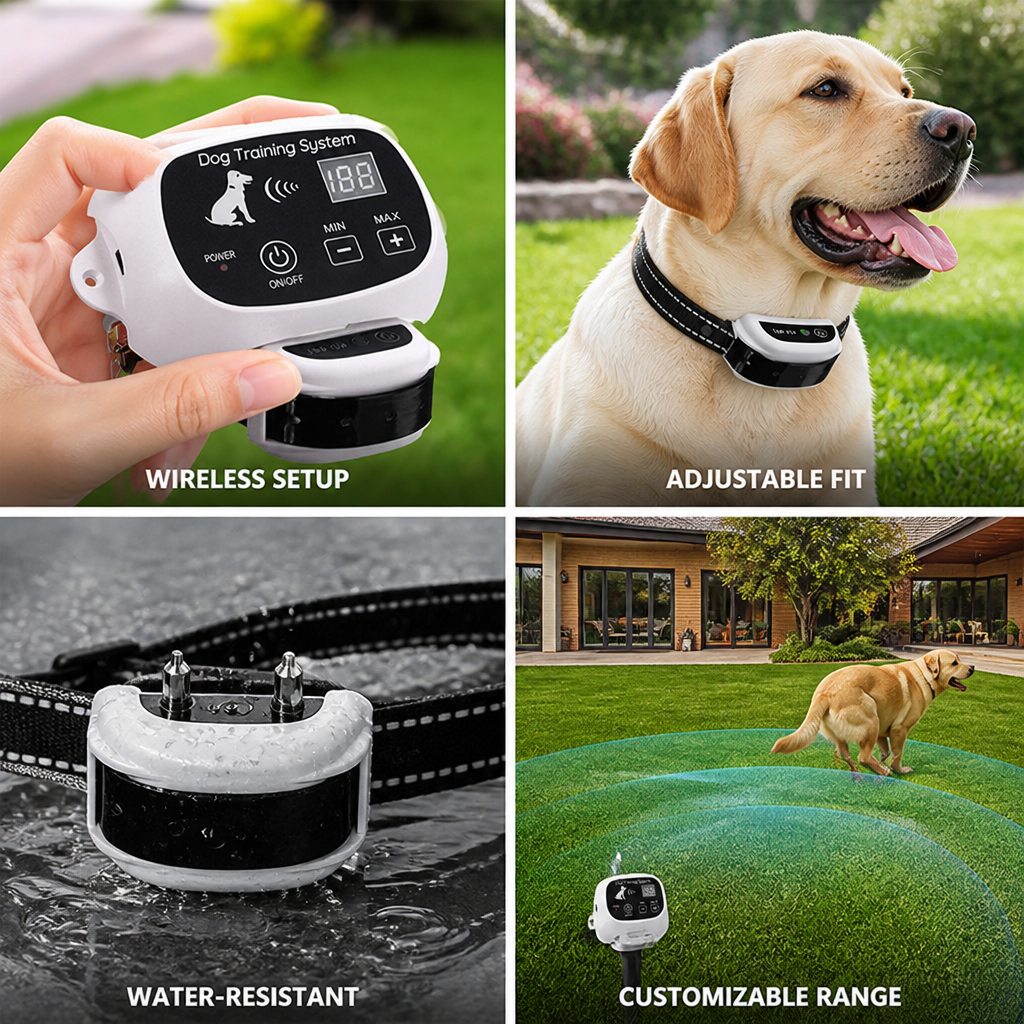 Wireless Adjustable Dog Fence System (Water-Resistant Collar)