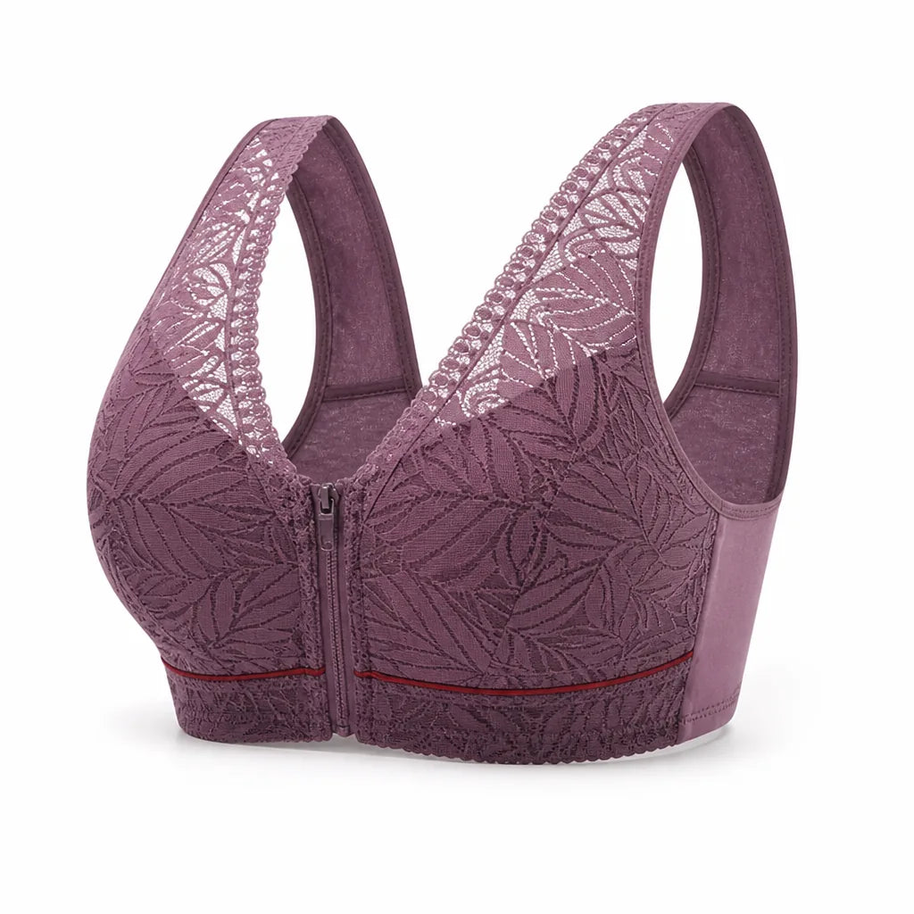 Wireless Bra Front-Zip Seamless Instant Lift