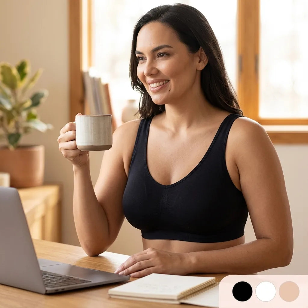 Wireless Bra Seamless Breathable Wide Straps