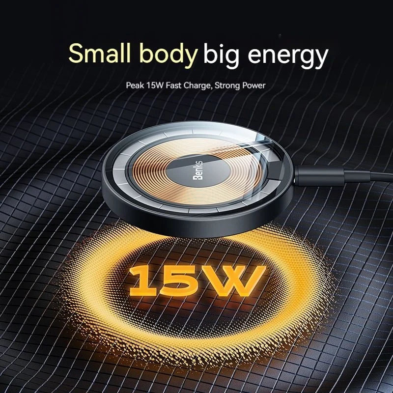 Wireless Charger Magnetic 15W Fast Charging Transparent Design