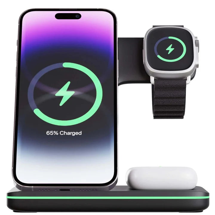 Wireless Charging Dock 3-In-1 Magnetic Ultra-Fast