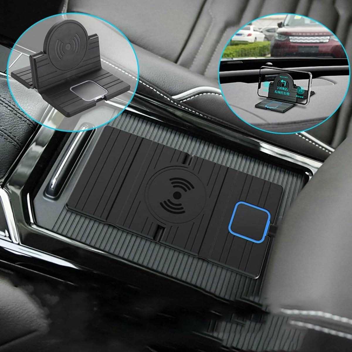 Wireless Charging Phone Holder Pad 15W Silicone Shockproof Grip