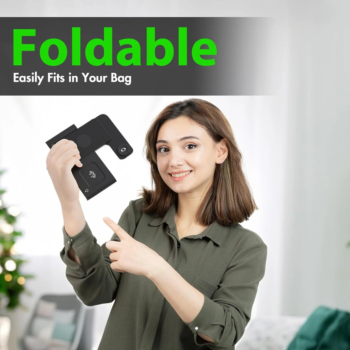 Wireless Charging Station 3-in-1 Foldable Adjustable