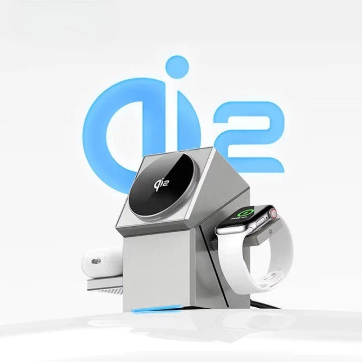 Wireless Charging Station 3-in-1 Rotating Qi2 15W