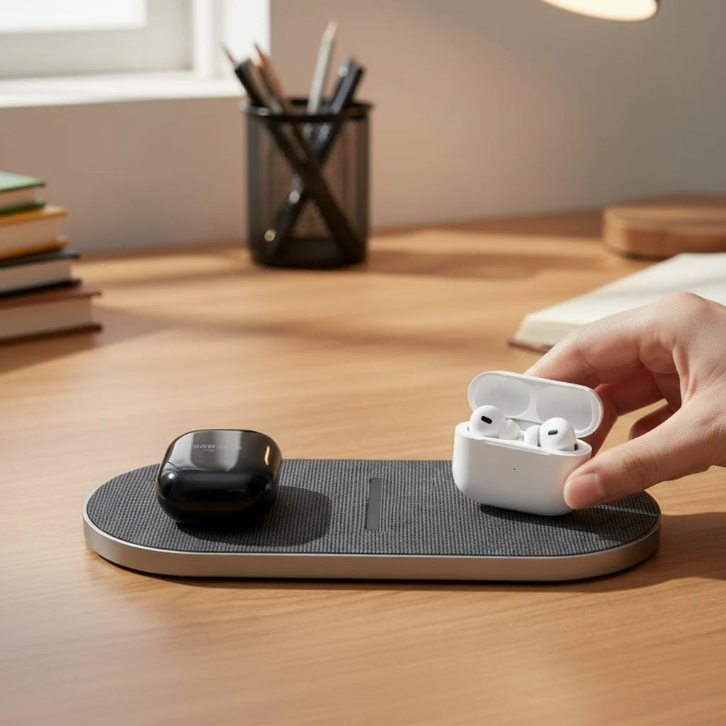 Wireless Charging Station Dual-Device Qi-Compatible 40W Max