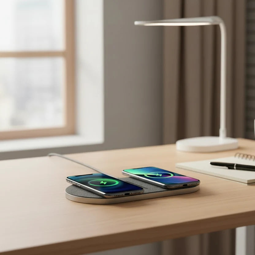 Wireless Charging Station Dual-Device Qi-Compatible 40W Max