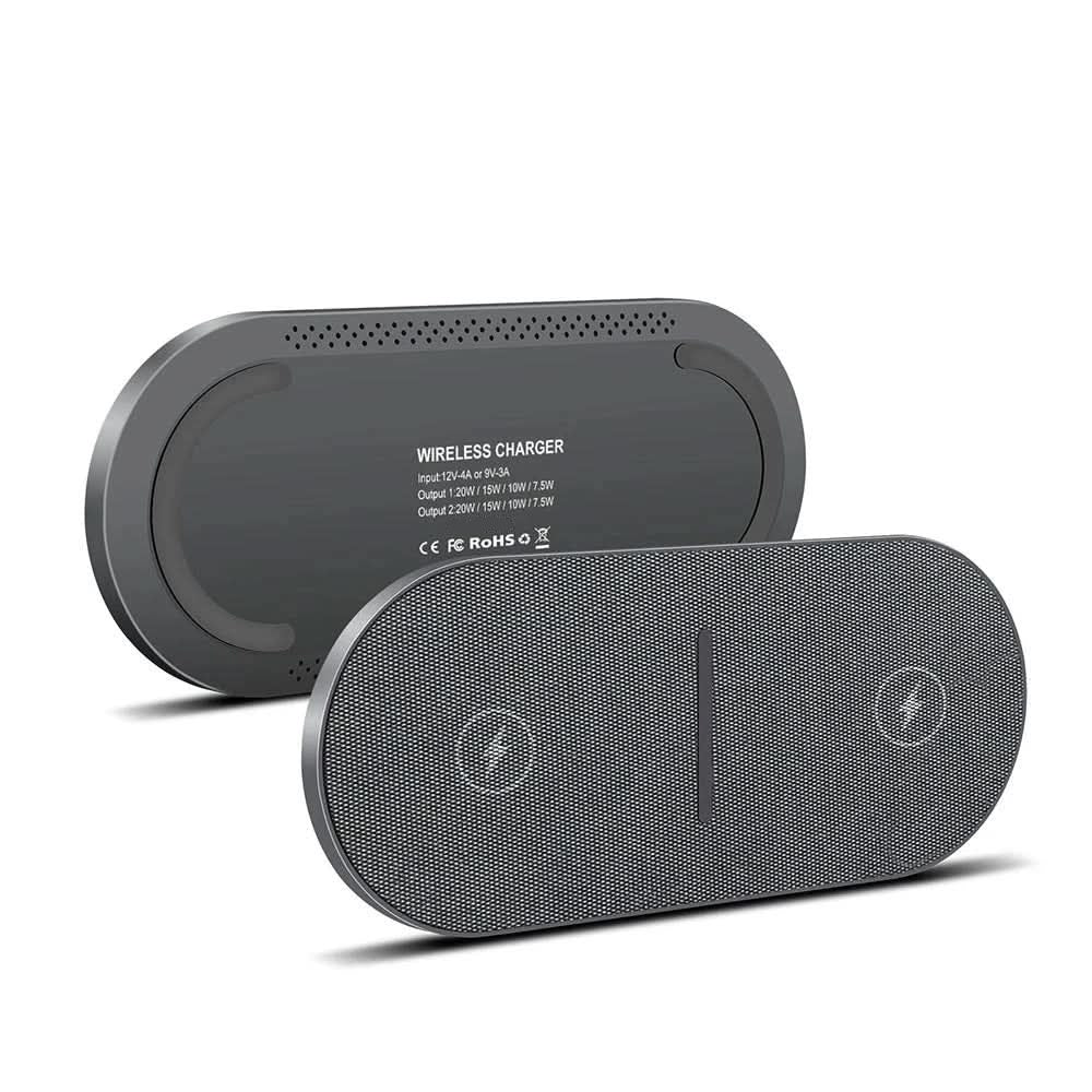 Wireless Charging Station Dual-Device Qi-Compatible 40W Max
