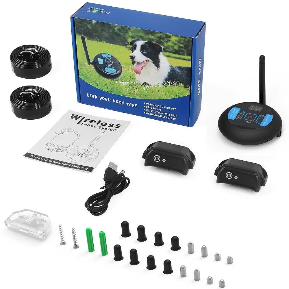 Wireless Dog Fence System Waterproof Rechargeable Collars