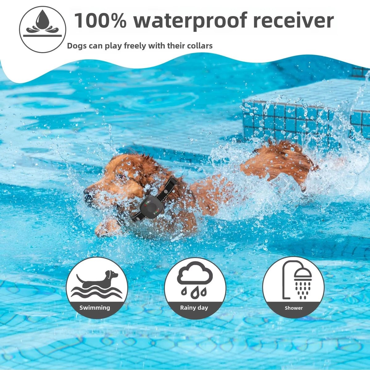 Wireless Dog Fence System Waterproof Rechargeable Collars
