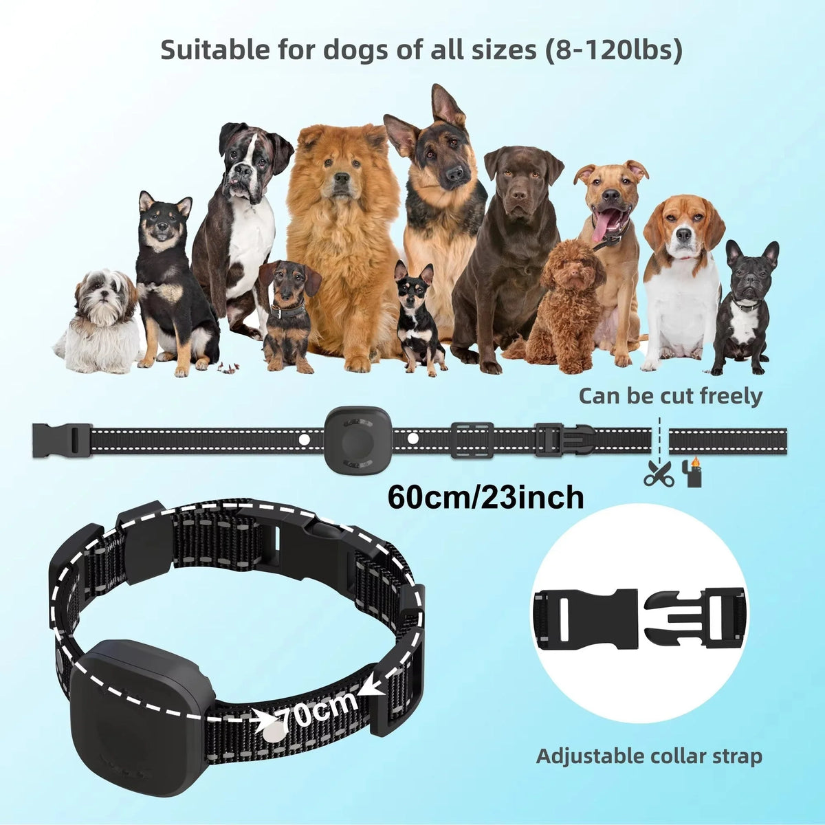 Wireless Dog Fence System Waterproof Rechargeable Collars