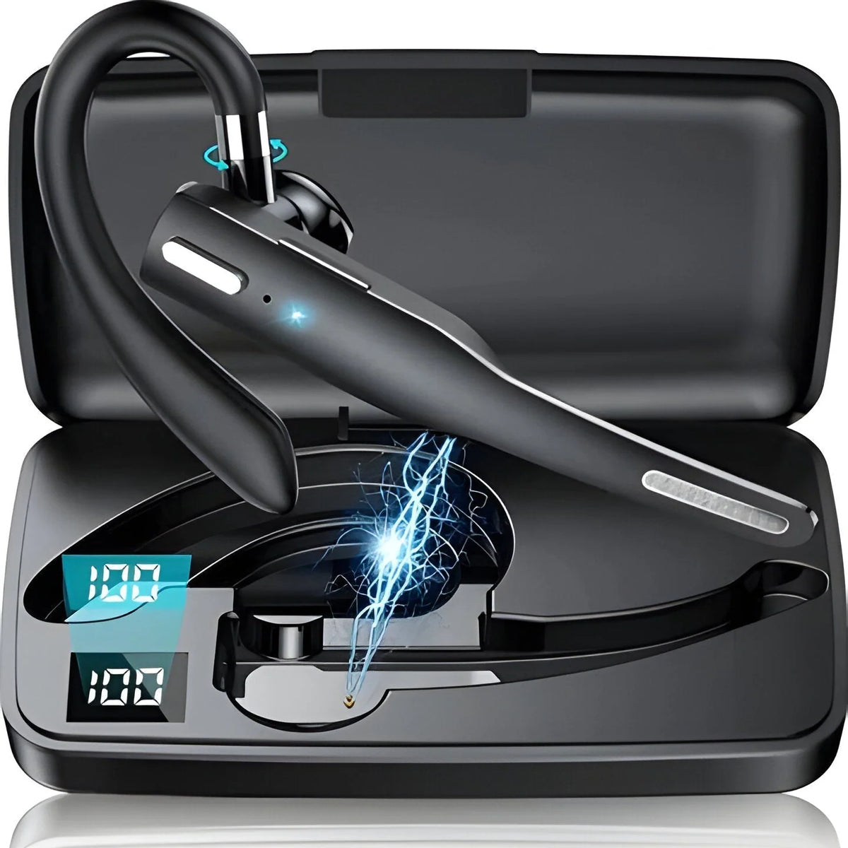 Wireless Earpiece Noise-Filtering Microphones 25-Hour Talk Time