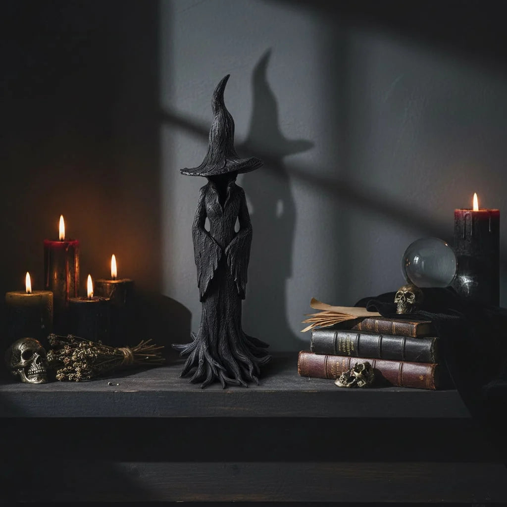 Witch Figurine Child Friendly Molded Detail Weighted Base