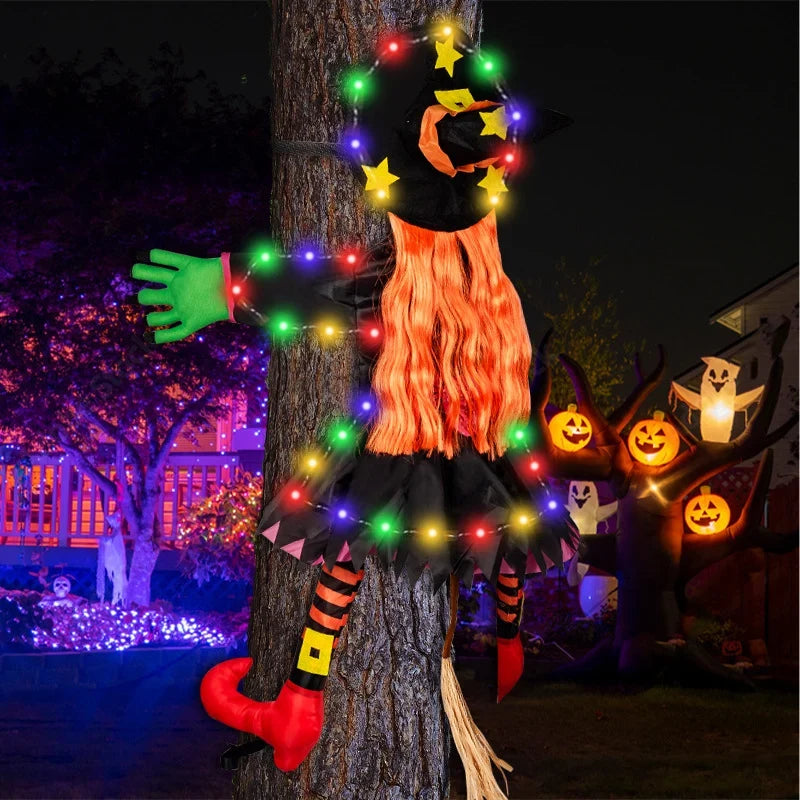 Witch Figurine Multicolored LED Weather-Resistant
