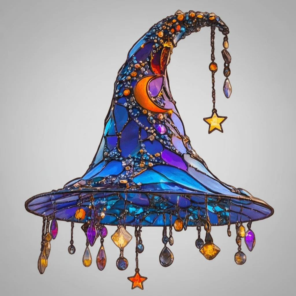 Witch Hat Decor Stable Flat Base Blue Or Black