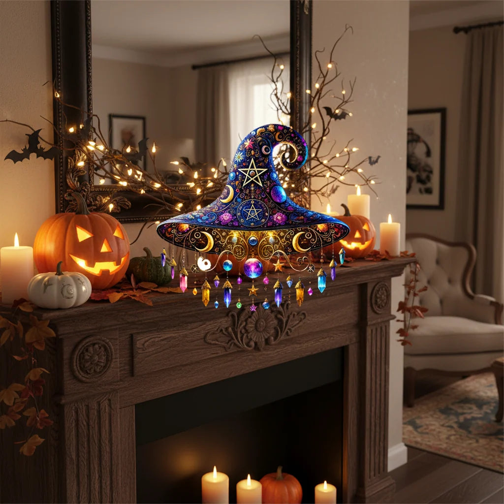 Witch Hat Decor Stable Flat Base Blue Or Black