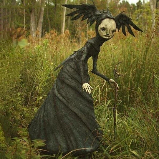 Witch Sculpture Dark Art Tabletop