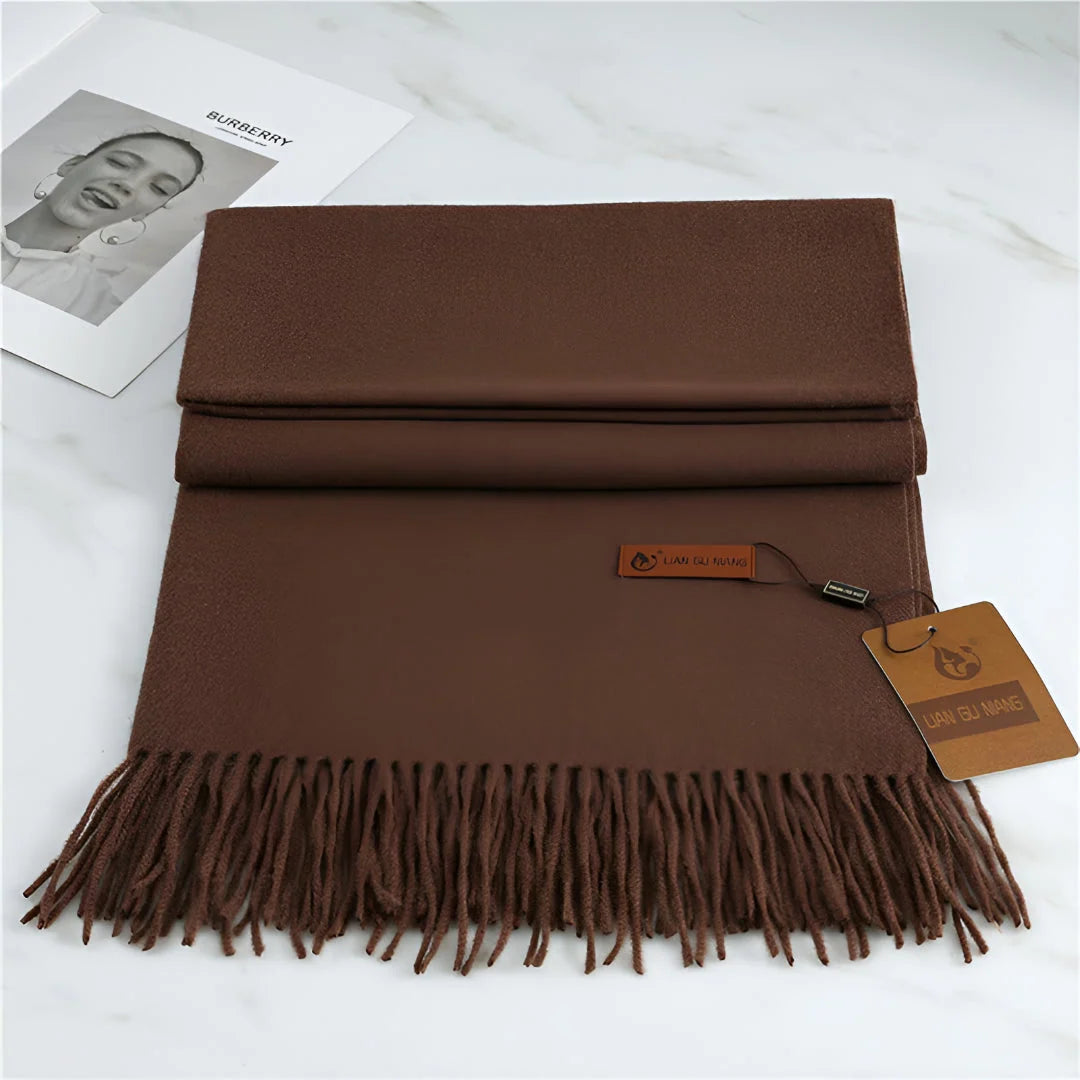 Women's Cashmere Scarf Soft Warmth With Fringe