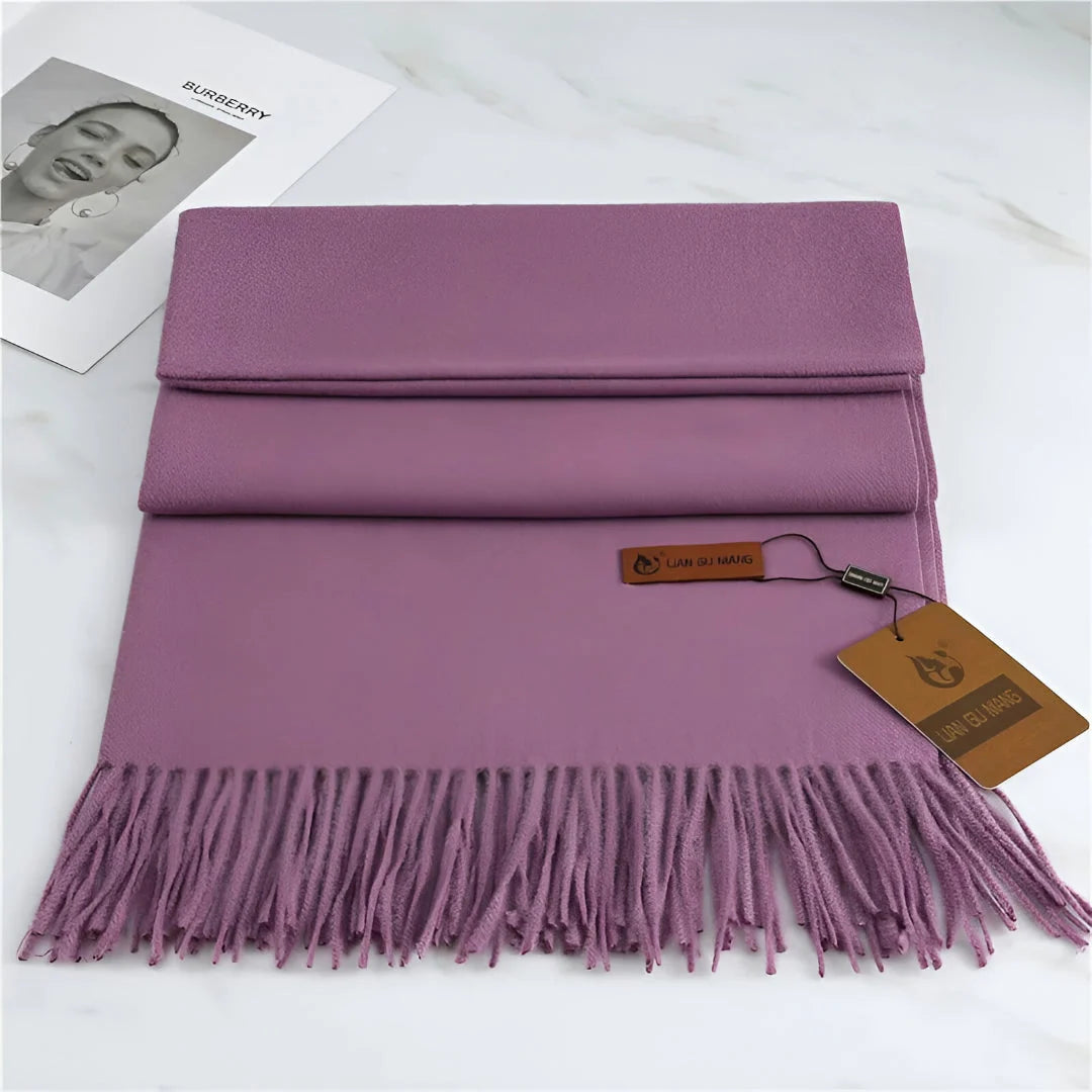 Women's Cashmere Scarf Soft Warmth With Fringe