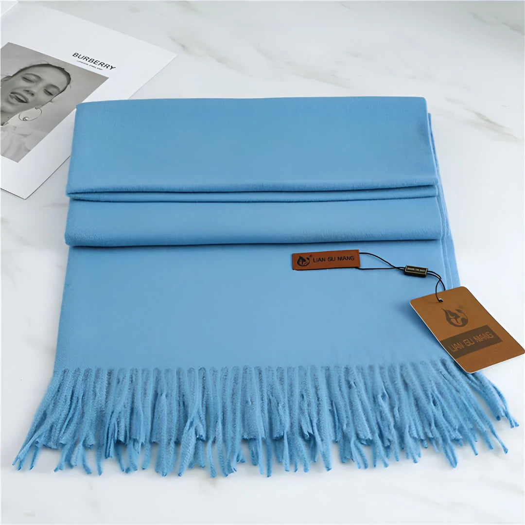Women's Cashmere Scarf Soft Warmth With Fringe