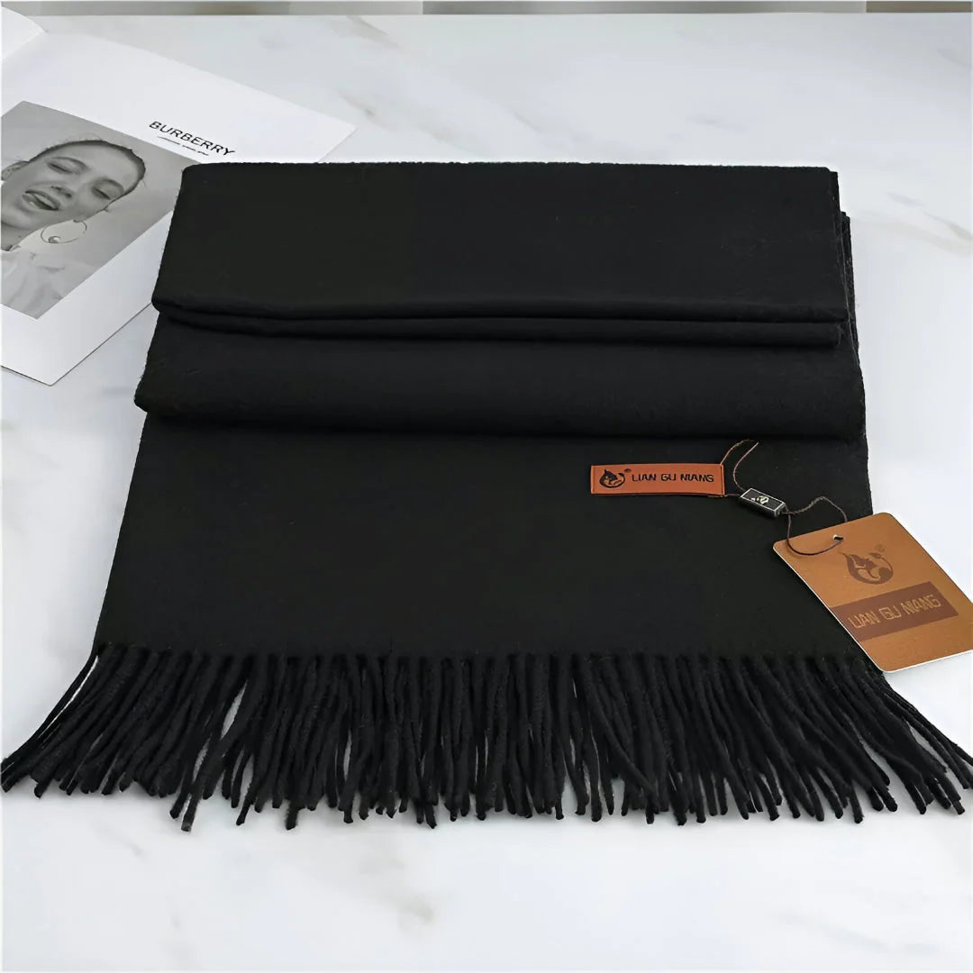 Women's Cashmere Scarf Soft Warmth With Fringe