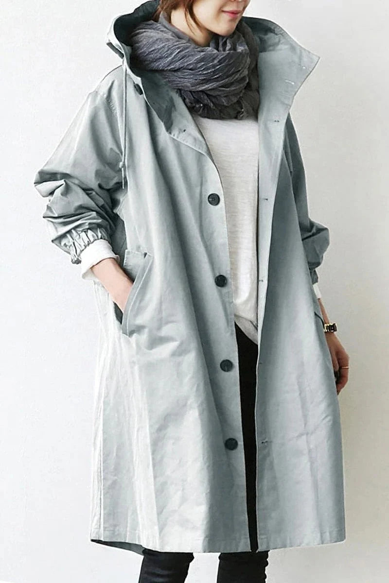 Women's Coat Stretch Knit Waist-Shaping Machine Washable
