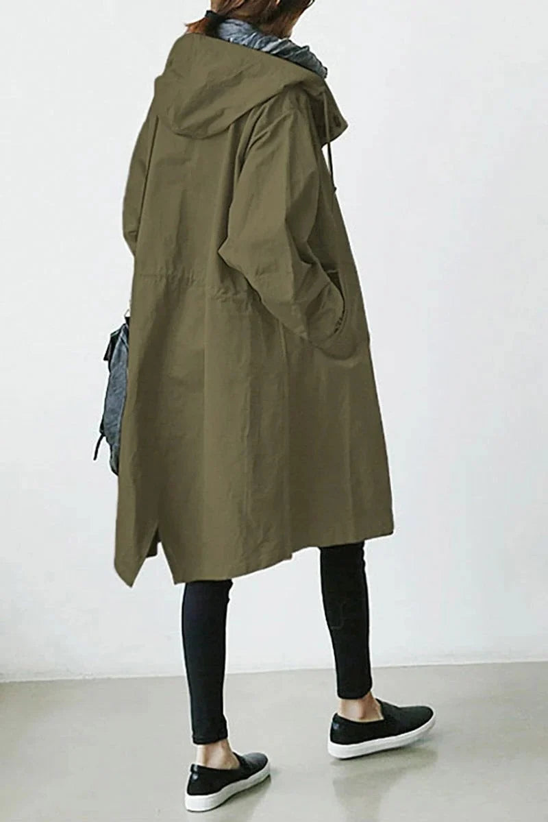 Women's Coat Stretch Knit Waist-Shaping Machine Washable