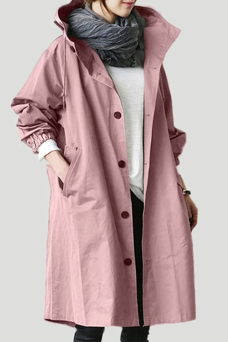 Women's Coat Stretch Knit Waist-Shaping Machine Washable